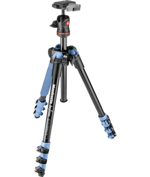 Manfrotto BeFree Compact Travel Aluminum Alloy Tripod (Blue) 1