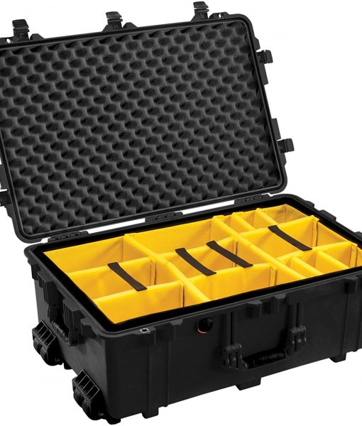 Pelican 1650 Case with Padded Dividers (Black)