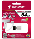 Transcend 64GB JetFlash 880 USB 3.0 OTG Flash Drive